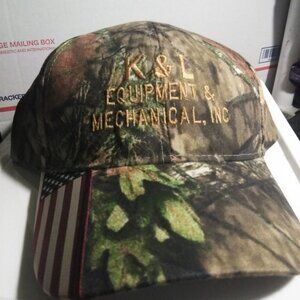 K&L Equipment Flag Farm Trucking Adjustable Strap Back Hat